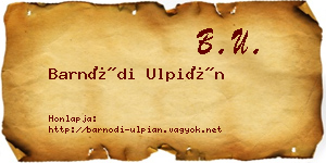 Barnódi Ulpián névjegykártya